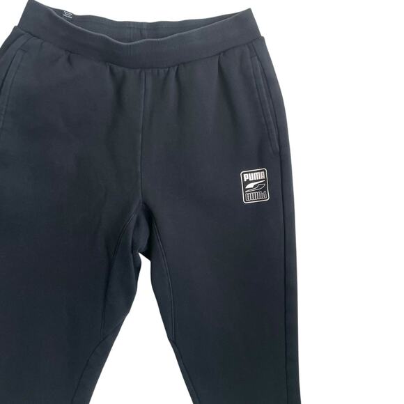 Puma Mens Rebel‎ Camo Sweatpants M Black Fleece Logo Athleisure Comfort Joggers - Picture 9 of 12